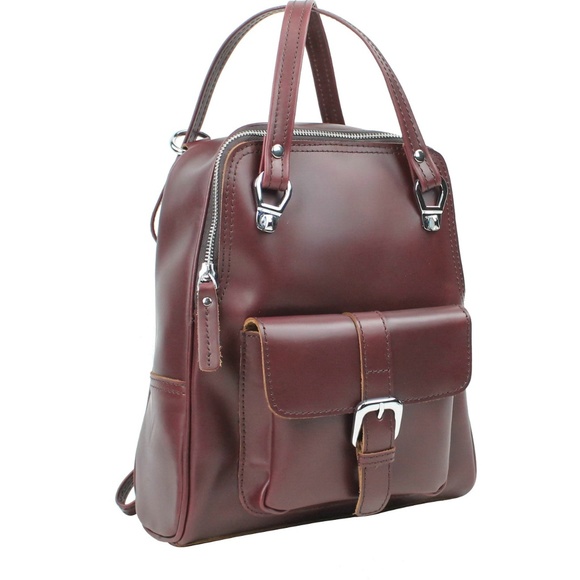 Full Grain Cowhide Leather Backpack LK13WR